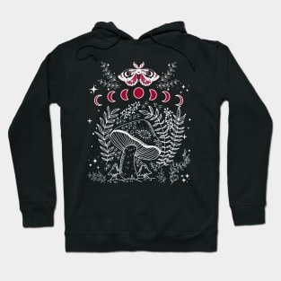 Cottagecore Red Mushroom Dark Academia Hoodie